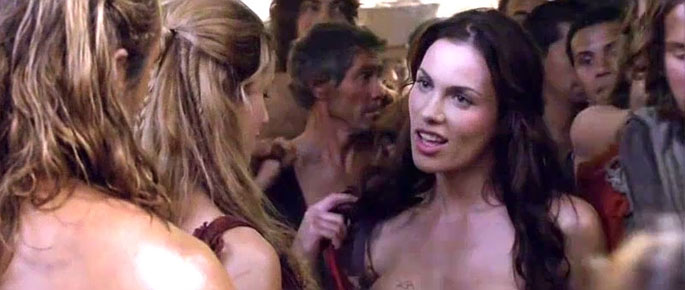 Luna Rioumina como Belesa en la serie 'Spartacus'